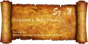 Szeibert Márton névjegykártya