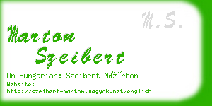 marton szeibert business card